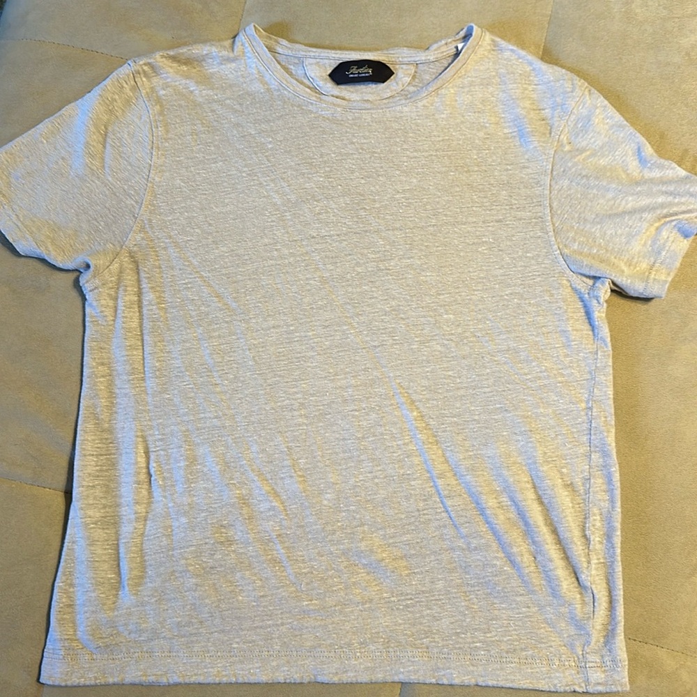 Aurelien smart luxury linen t-shirt tan